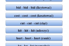 Czasowniki nieregularne I grupa